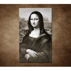 Obrazy na stenu - Reprodukcia - Čiernobiela Mona Lisa