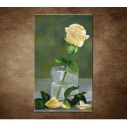 Obrazy na stenu - Maľovaná ruža