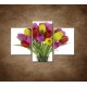 Obrazy na stenu - Tulipány vo váze - 3dielny 90x60cm