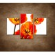 Obrazy na stenu - Oranžové tulipány - 3dielny 90x60cm