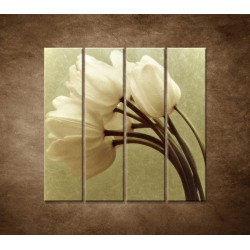 Obrazy na stenu - Kytica tulipánov - 4dielny 120x120cm