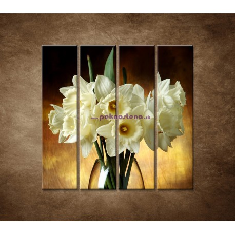 Obrazy na stenu - Narcisy - 4dielny 120x120cm