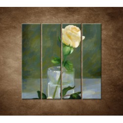 Maľovaná ruža - 4dielny 120x120cm