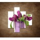 Obrazy na stenu - Svieže tulipány - 4dielny 80x90cm
