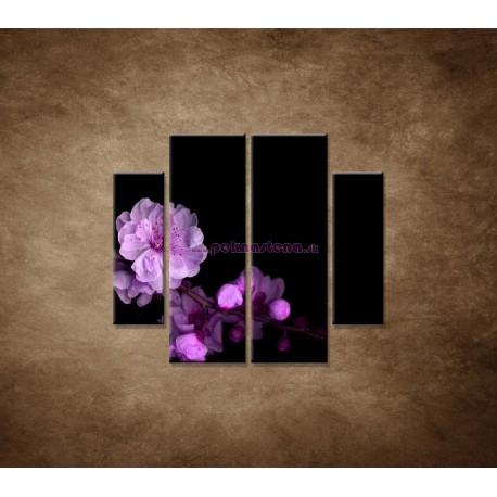 Obrazy na stenu - Čerešňový kvet - 4dielny 100x90cm