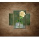 Obrazy na stenu - Maľovaná ruža - 4dielny 100x90cm