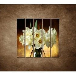 Obrazy na stenu - Narcisy - 5dielny 100x100cm