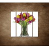 Obrazy na stenu - Tulipány vo váze  - 5dielny 100x100cm