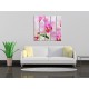 Obrazy na stenu - Ružová orchidea - 5dielny 100x100cm